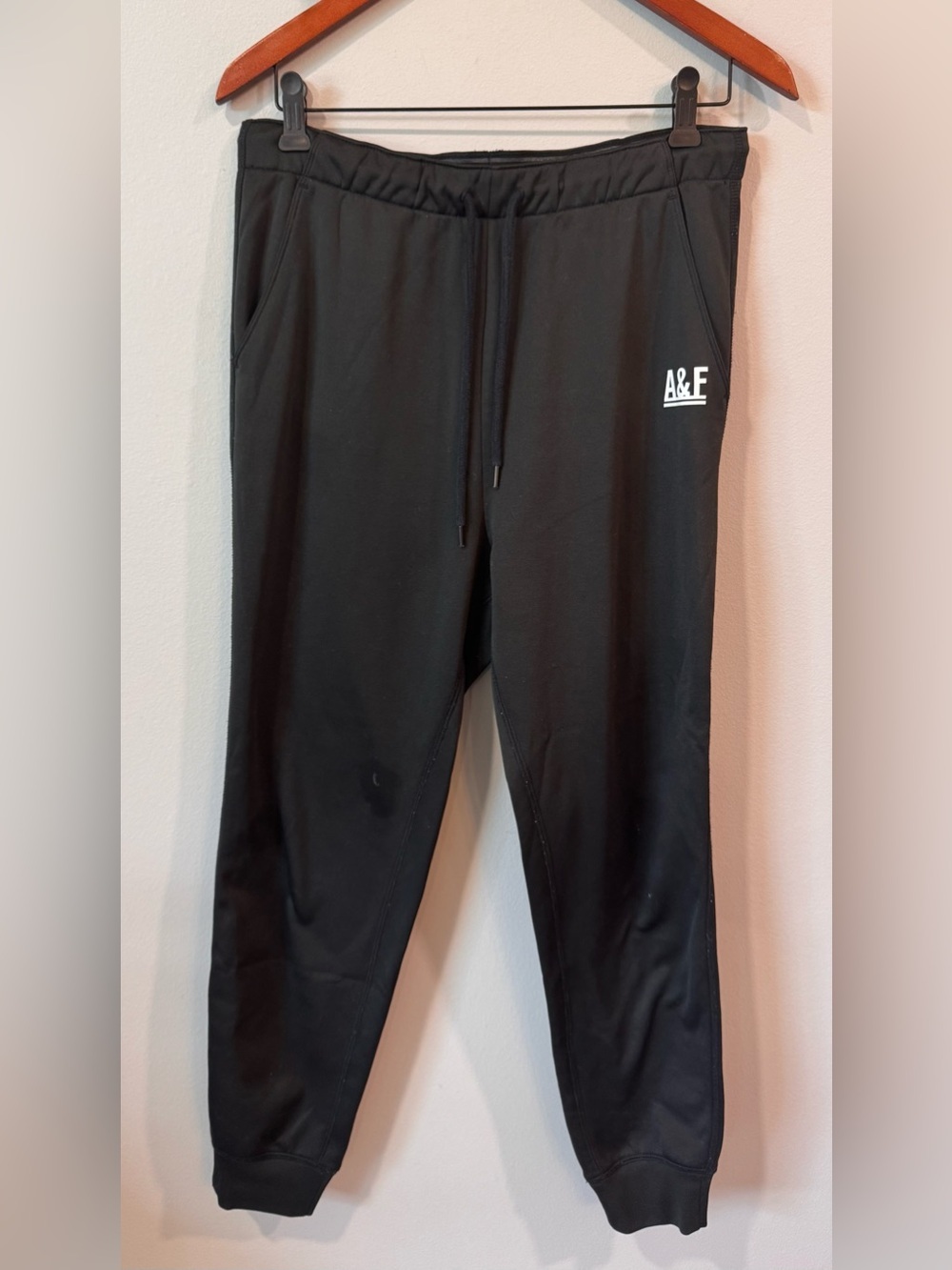 Abercrombie & Fitch Black Fleece-Lined Joggers